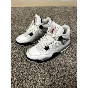 Nike Air Jordan 4 White Cement 2024 GS Youth Size 5.5 IB4171-100